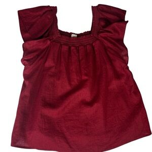a new day Burgundy Textured Top